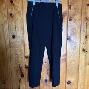 Worthington Black High-Waisted Pants with Zipper Detail